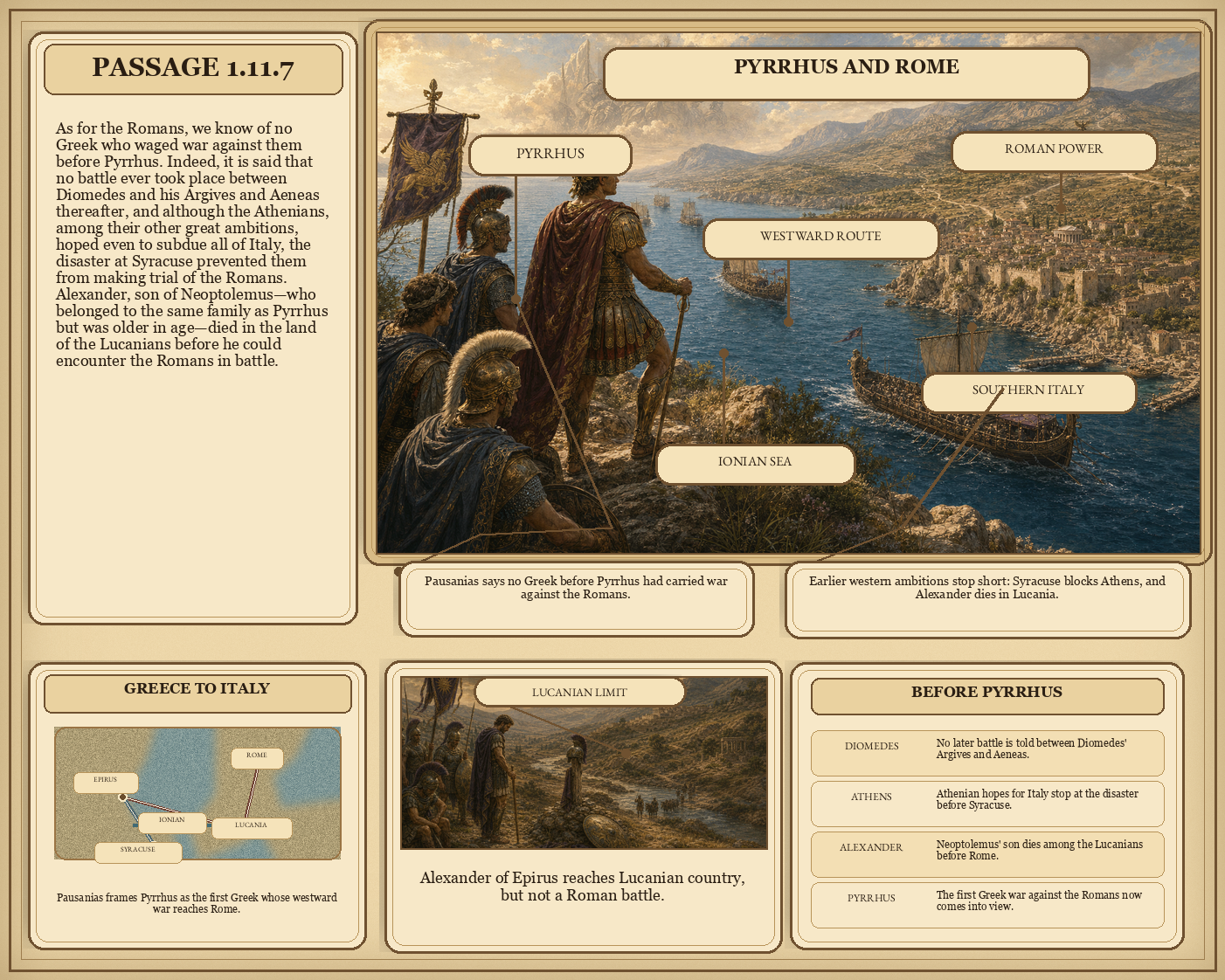 Illustrated page for Pausanias 1.11.7