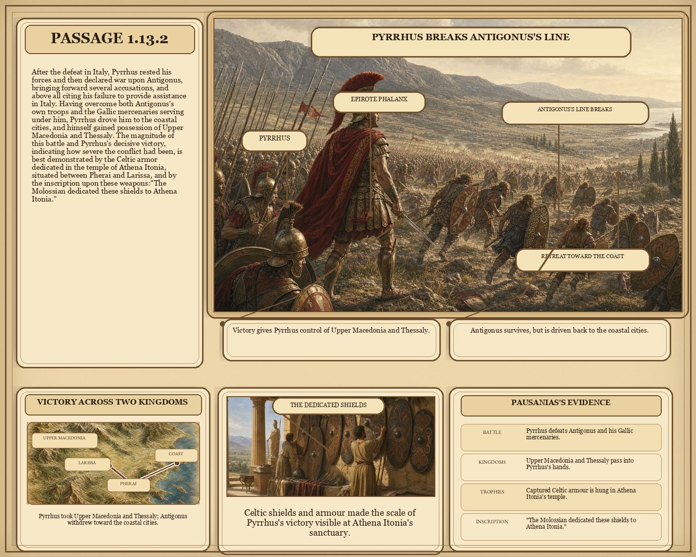 Illustrated page for Pausanias 1.13.2