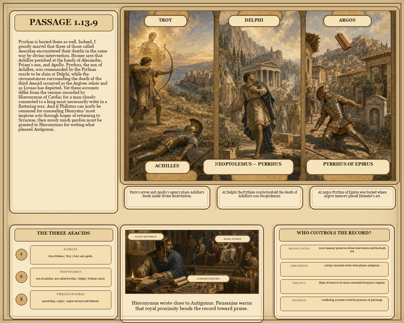 Illustrated page for Pausanias 1.13.9