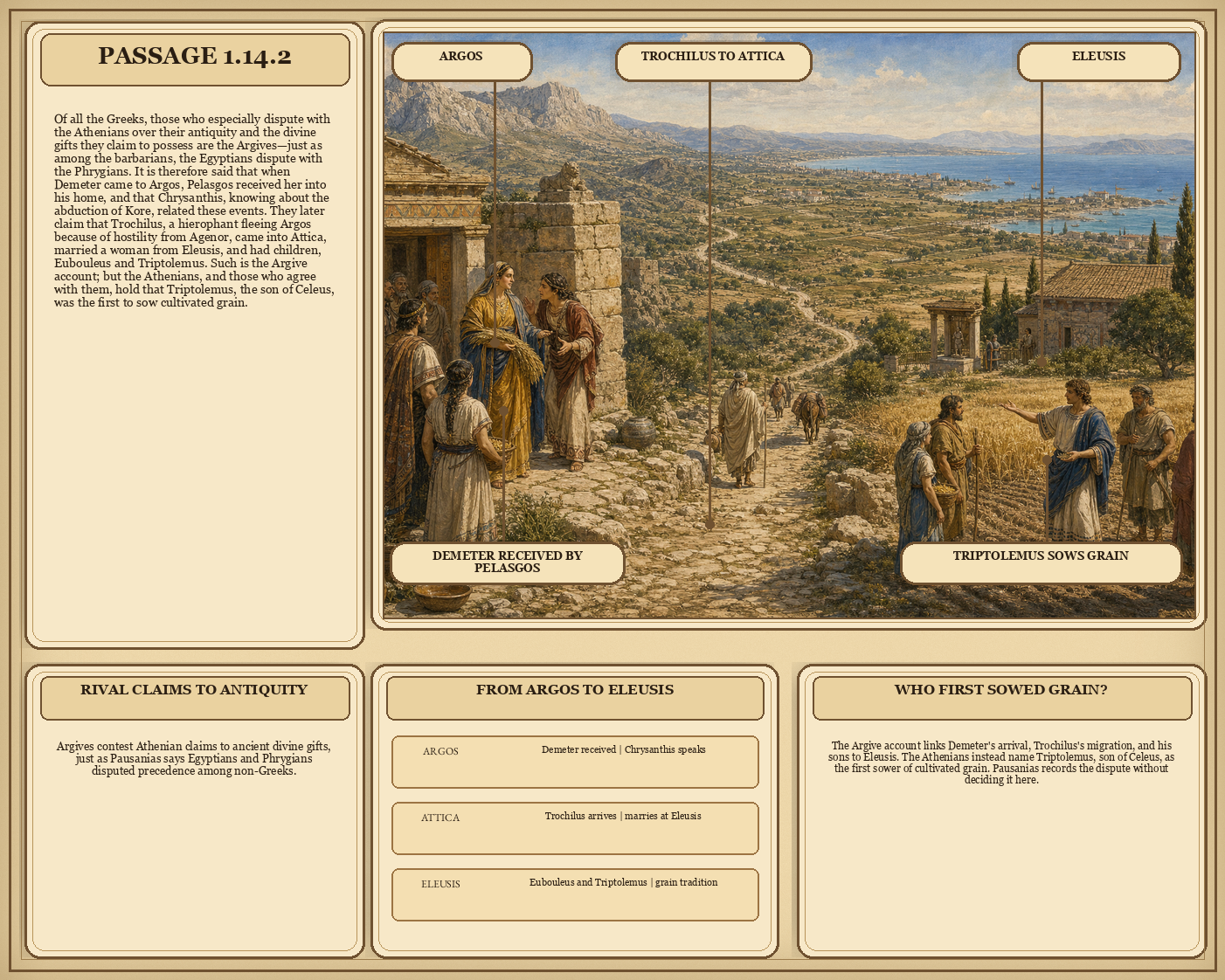 Illustrated page for Pausanias 1.14.2