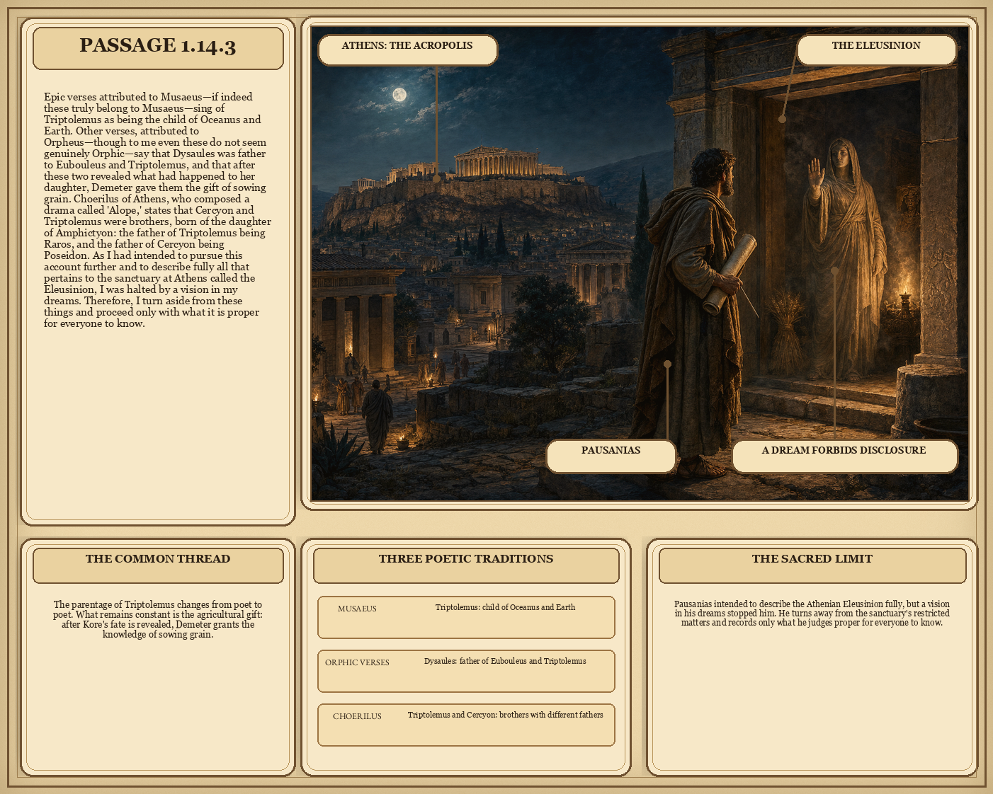 Illustrated page for Pausanias 1.14.3