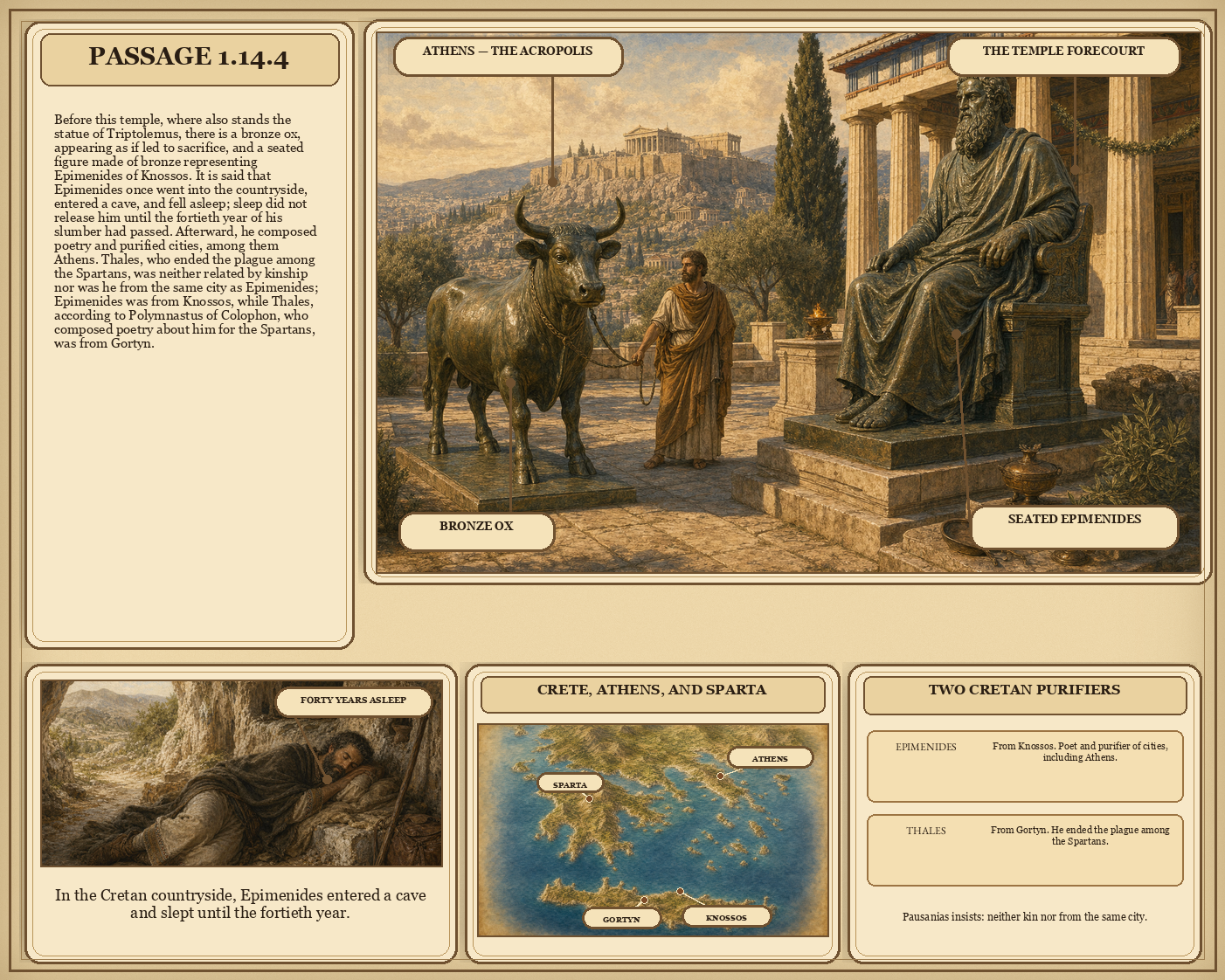 Illustrated page for Pausanias 1.14.4