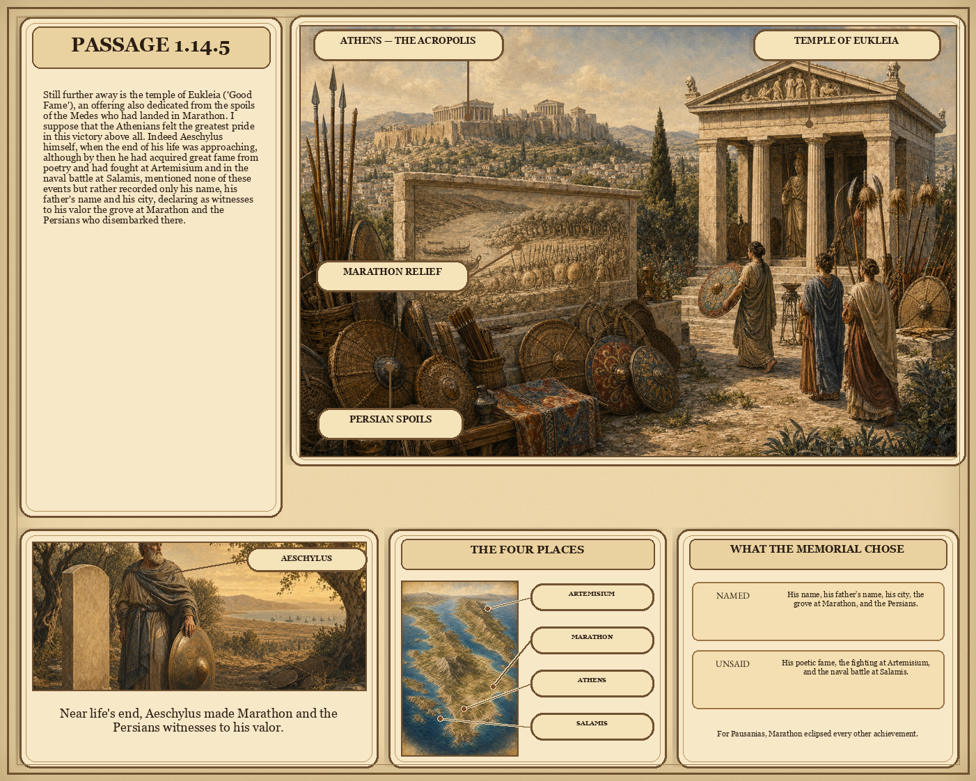 Illustrated page for Pausanias 1.14.5