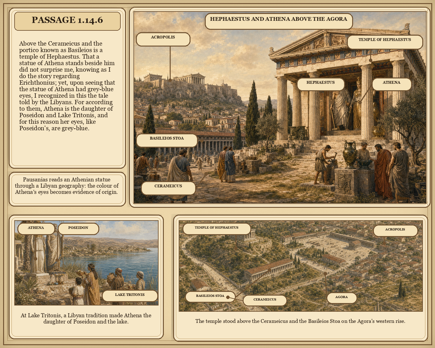 Illustrated page for Pausanias 1.14.6