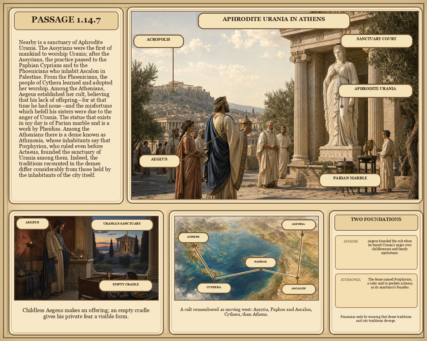 Illustrated page for Pausanias 1.14.7