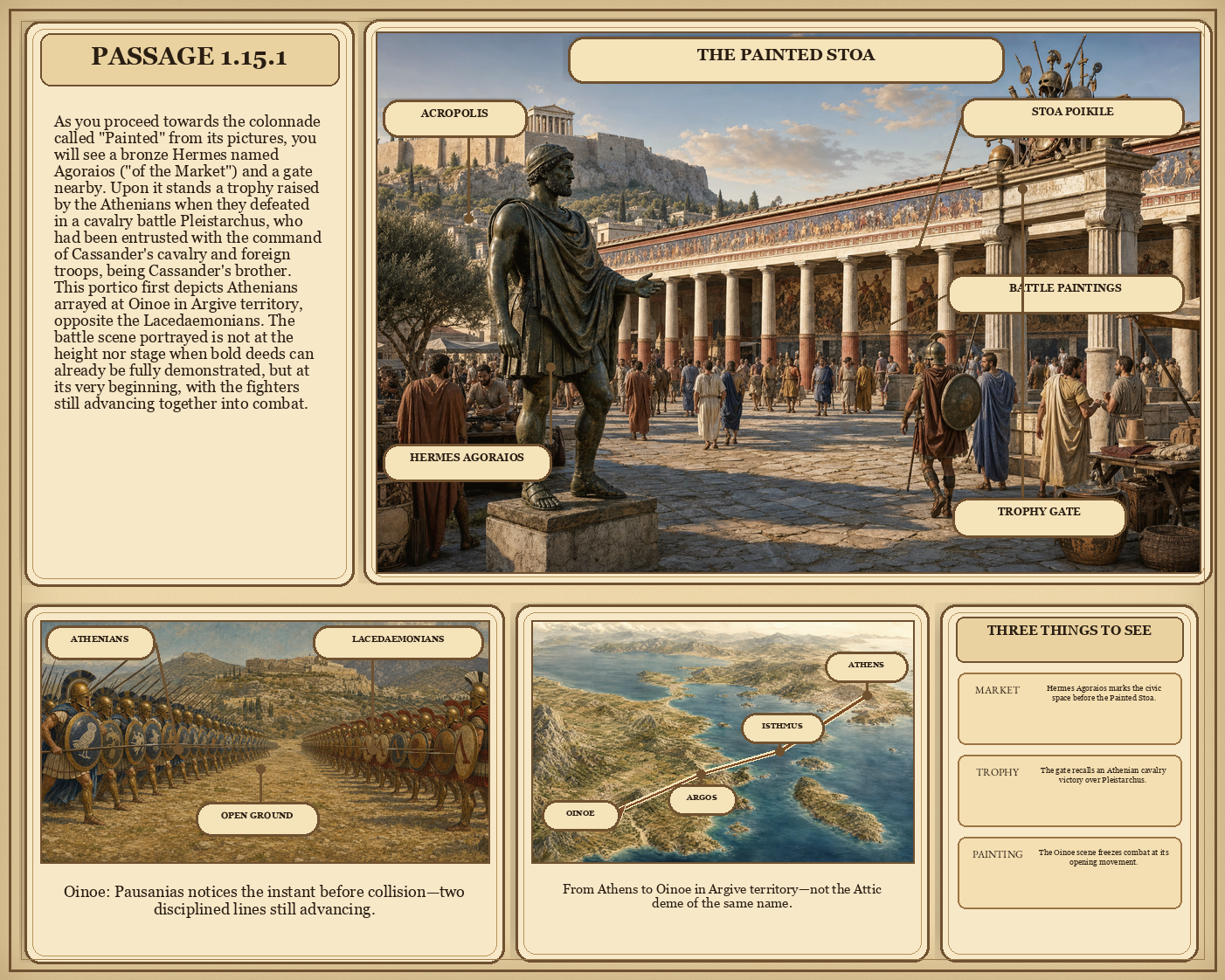 Illustrated page for Pausanias 1.15.1