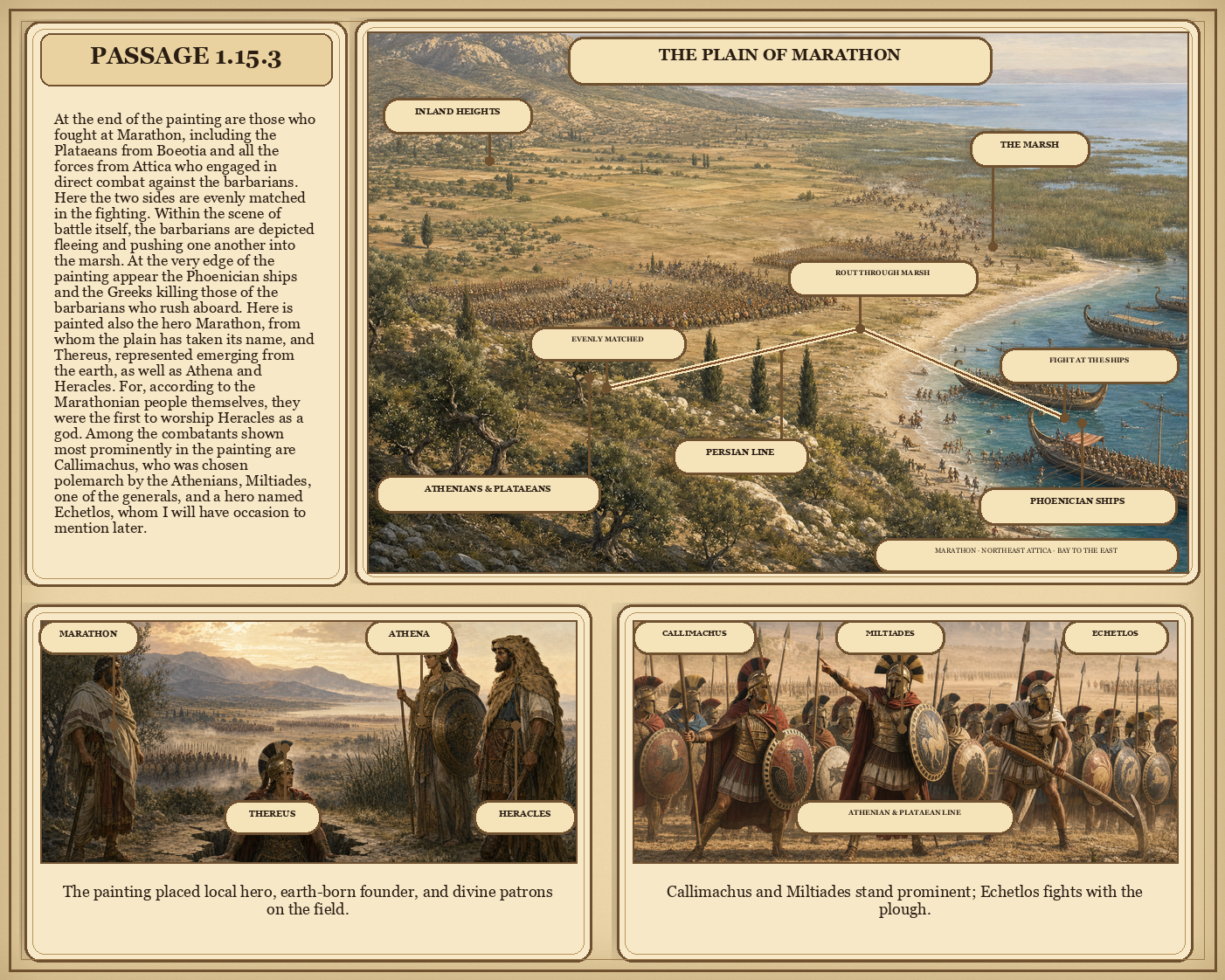 Illustrated page for Pausanias 1.15.3