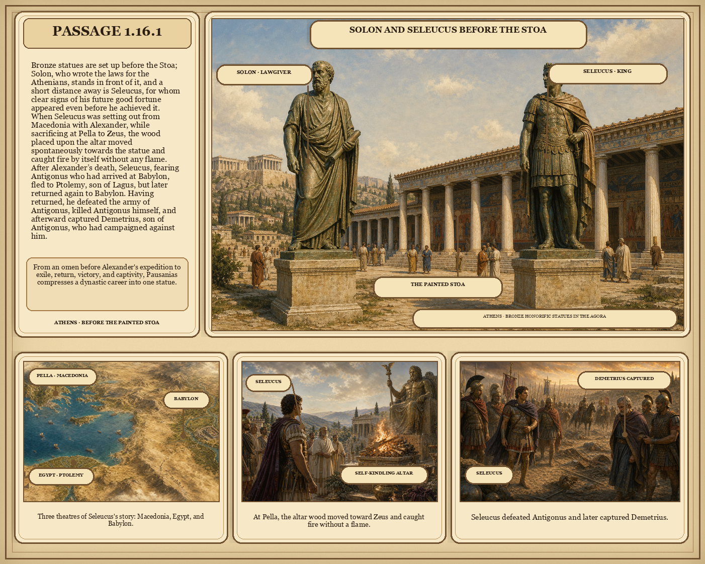 Illustrated page for Pausanias 1.16.1