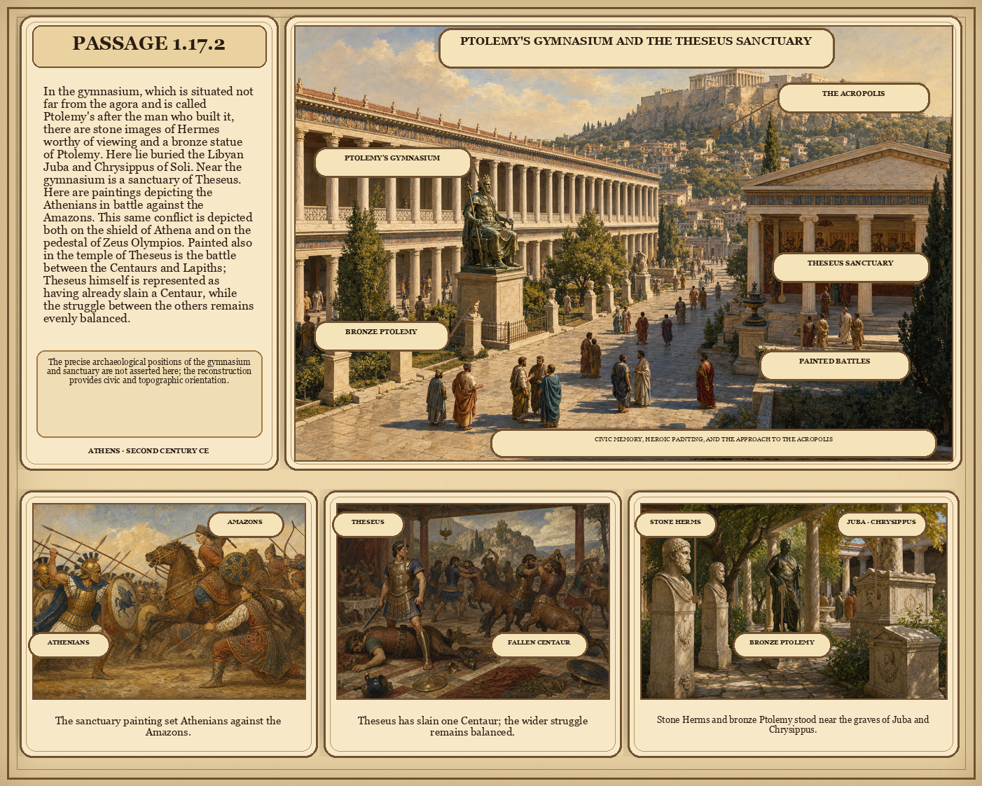 Illustrated page for Pausanias 1.17.2
