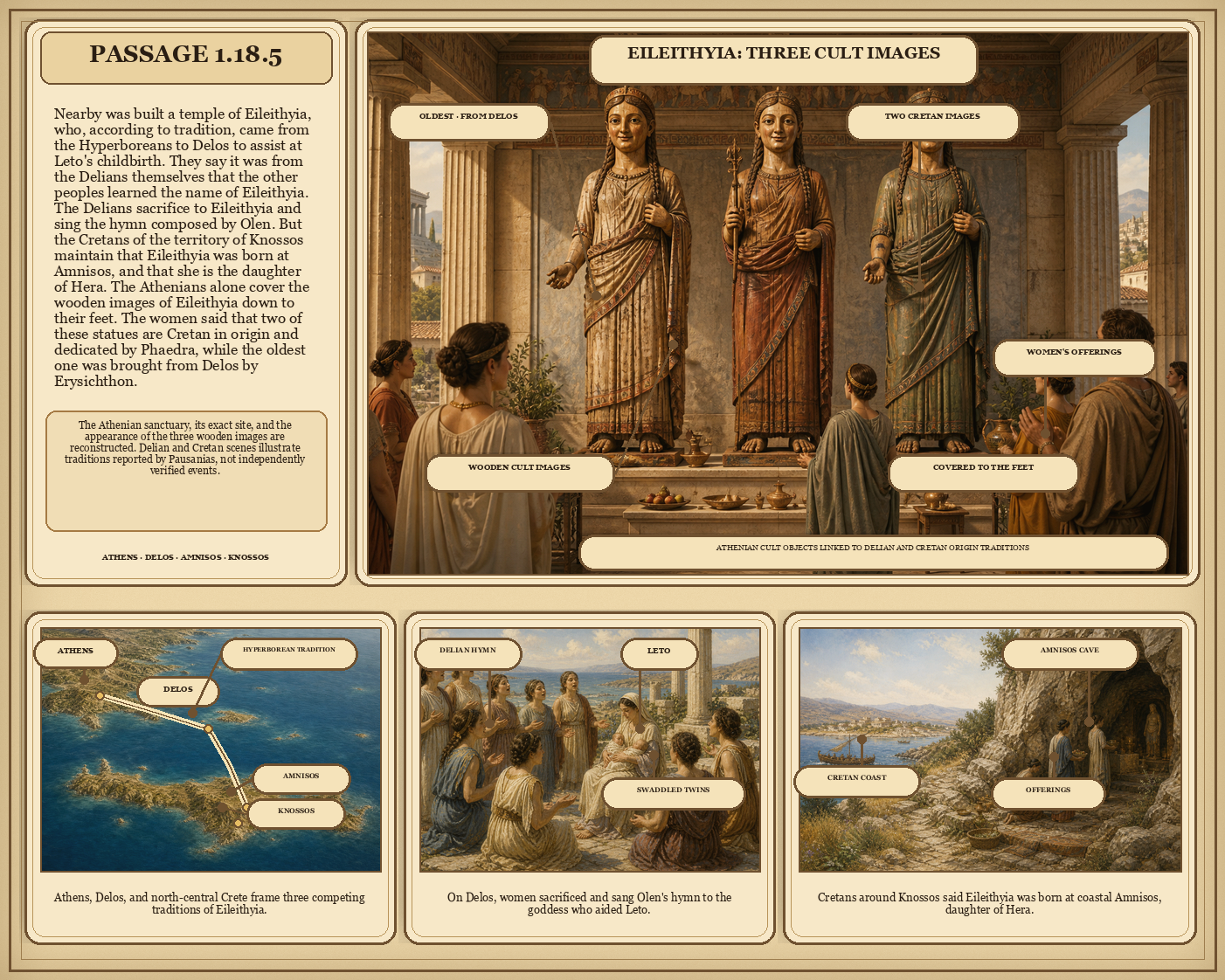 Illustrated page for Pausanias 1.18.5