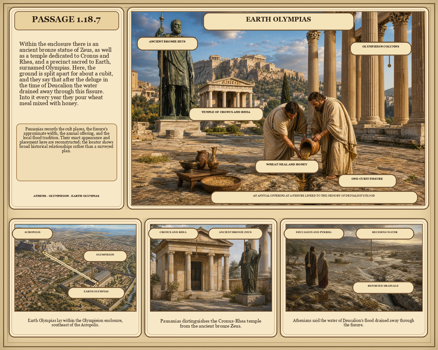 Illustrated page for Pausanias 1.18.7
