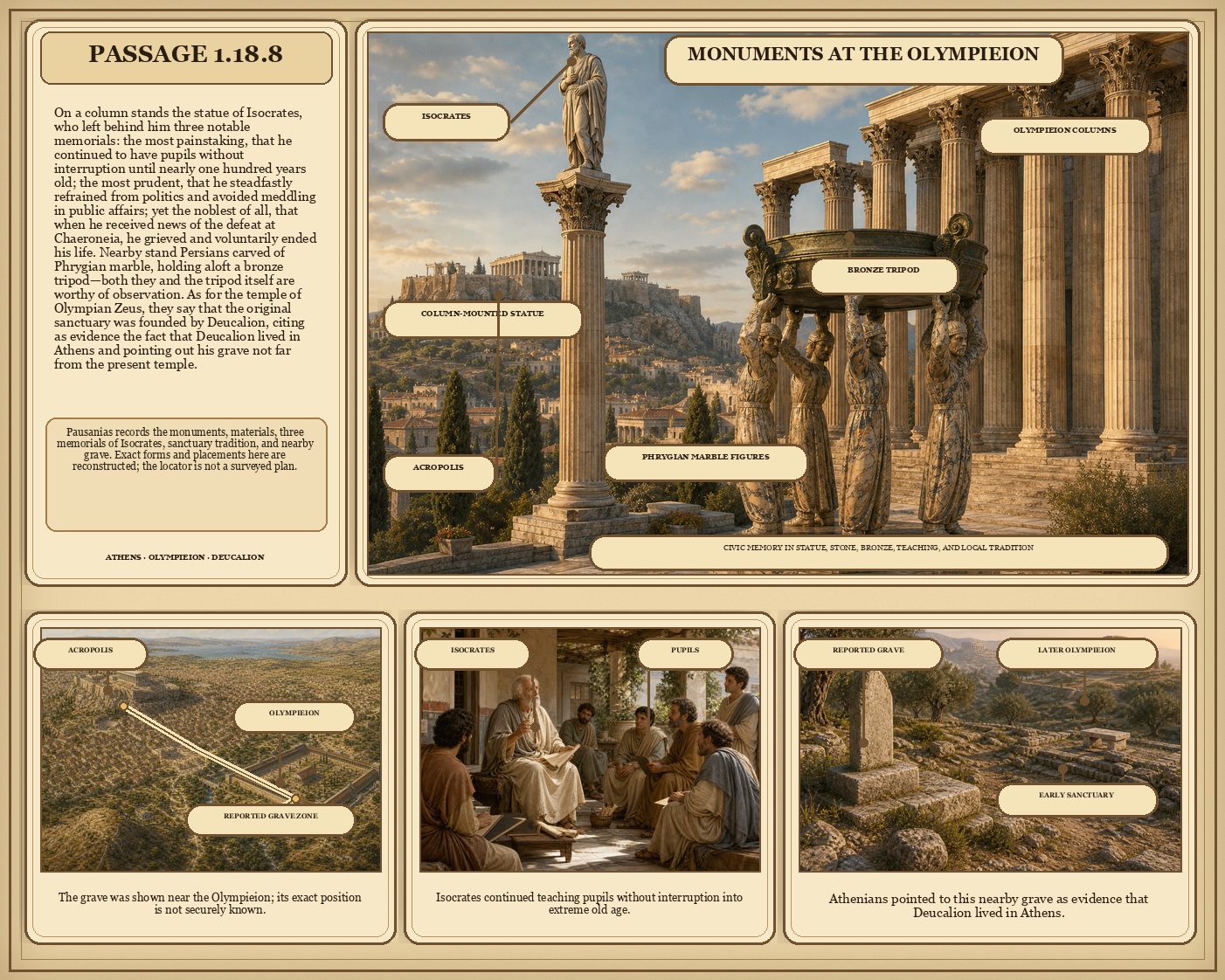 Illustrated page for Pausanias 1.18.8