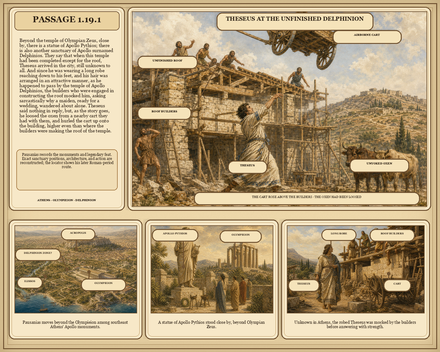 Illustrated page for Pausanias 1.19.1