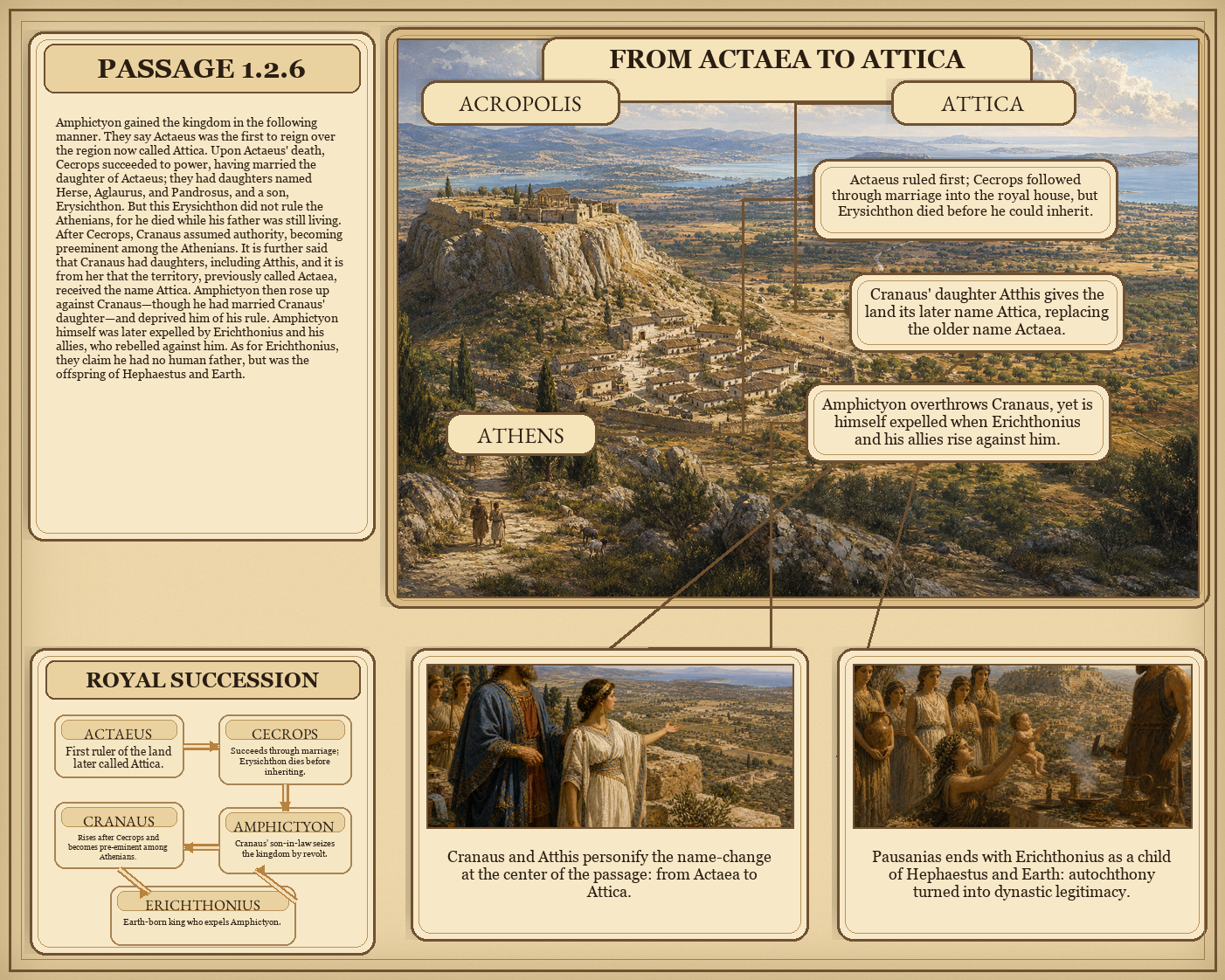 Illustrated page for Pausanias 1.2.6