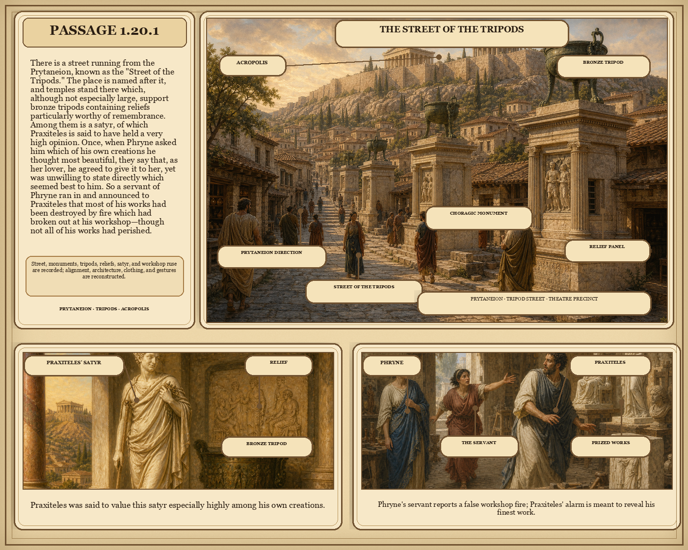 Illustrated page for Pausanias 1.20.1