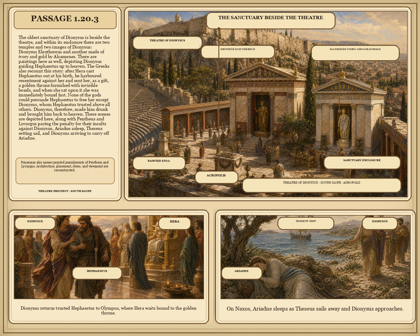 Illustrated page for Pausanias 1.20.3