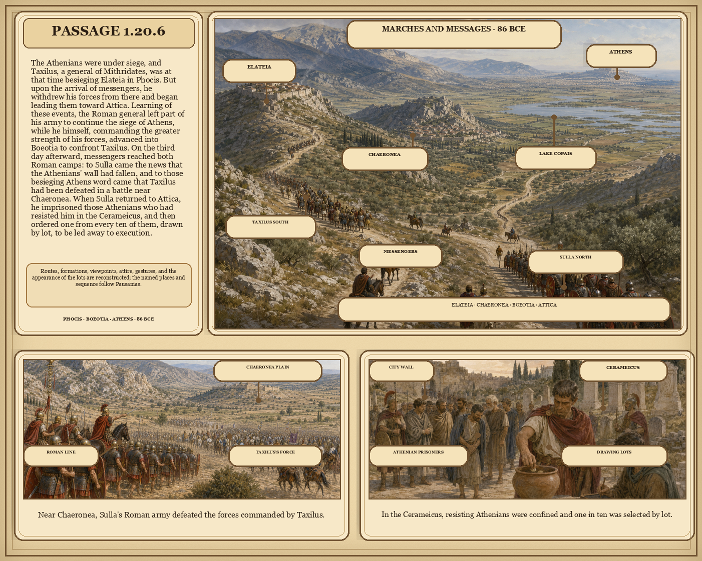 Illustrated page for Pausanias 1.20.6