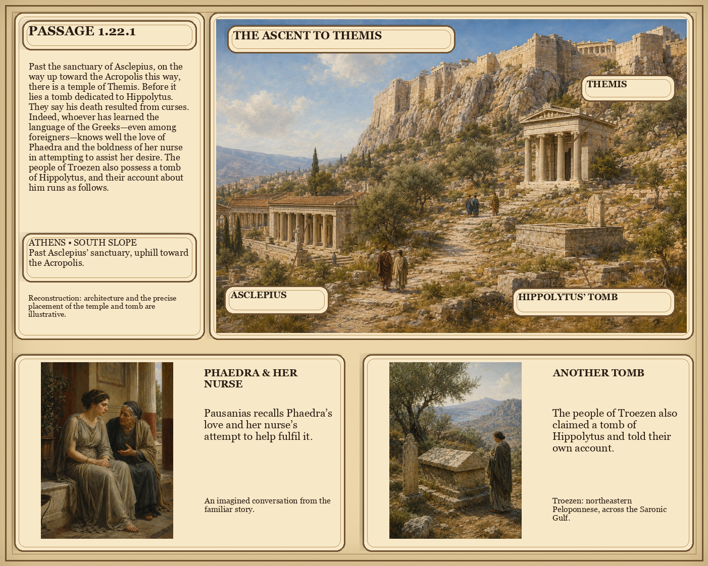 Illustrated page for Pausanias 1.22.1