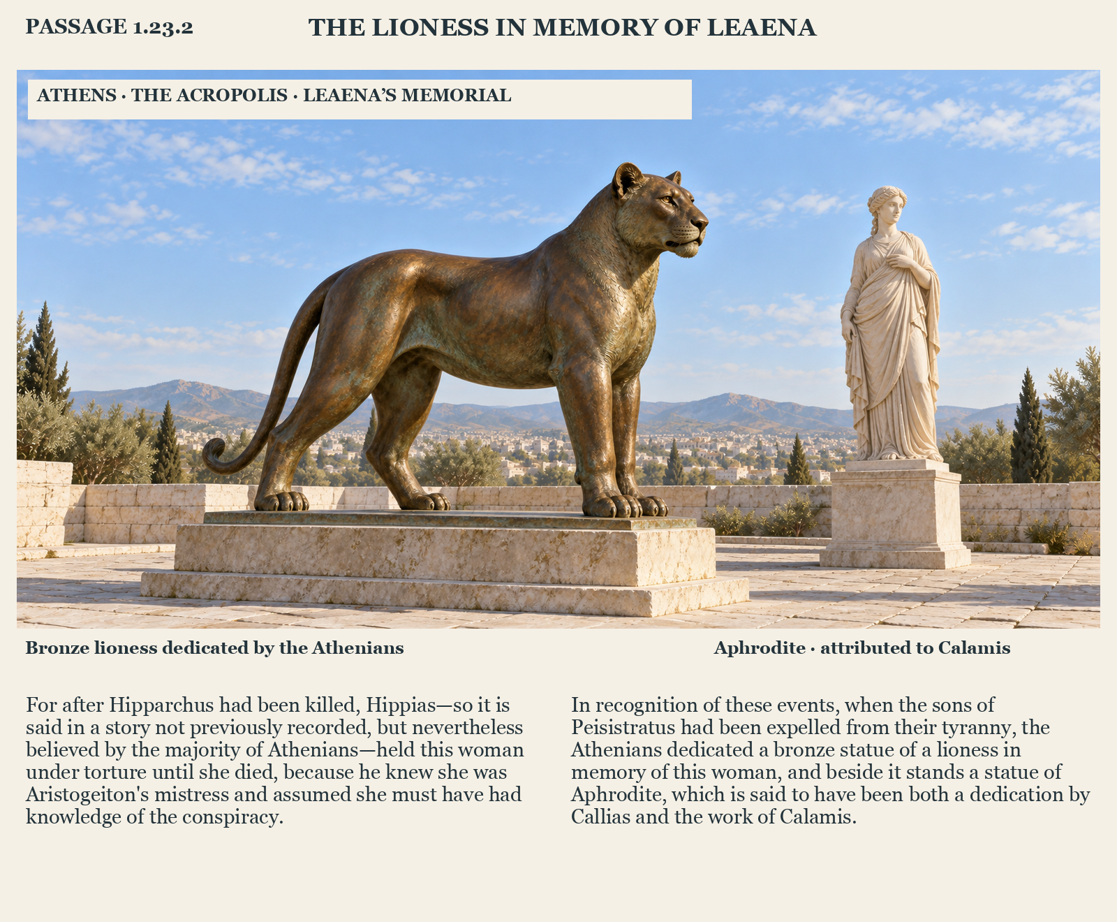 Illustrated page for Pausanias 1.23.2