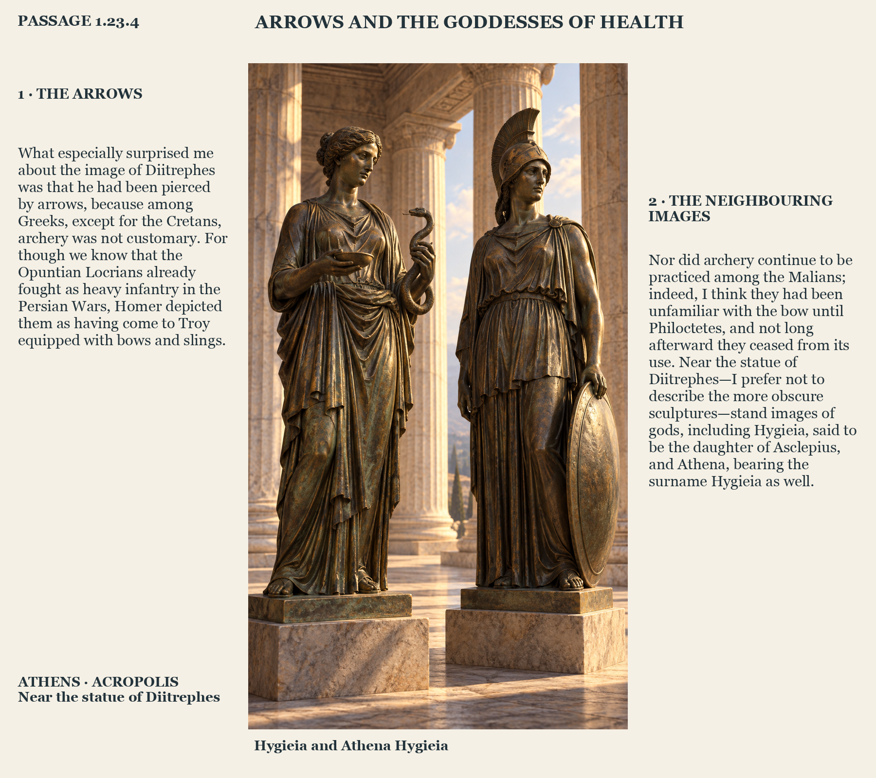 Illustrated page for Pausanias 1.23.4