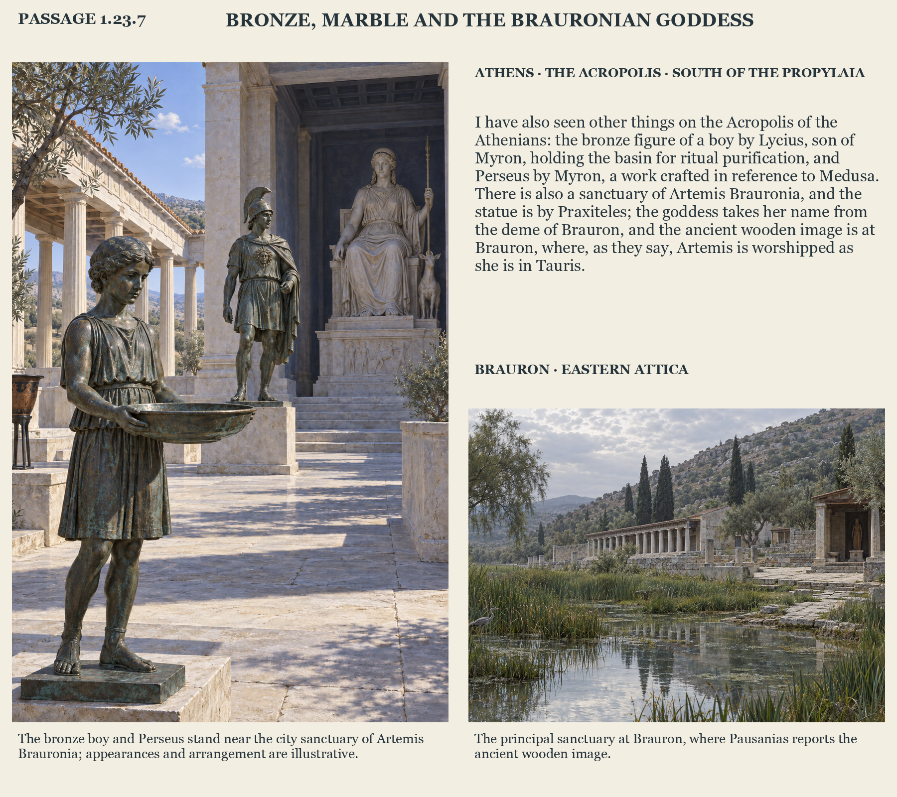 Illustrated page for Pausanias 1.23.7