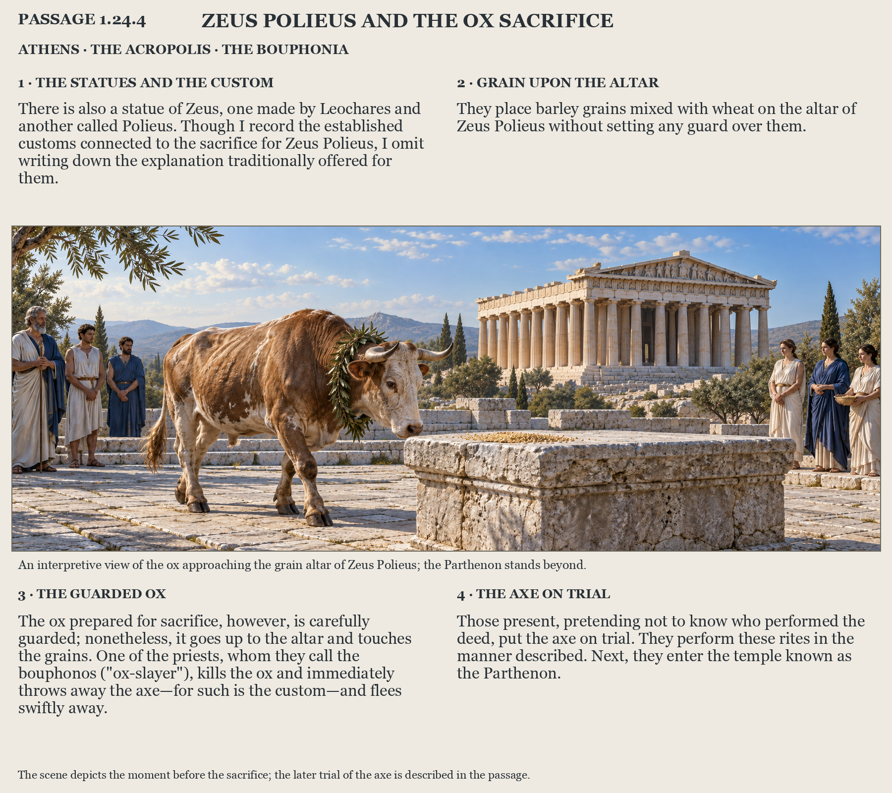 Illustrated page for Pausanias 1.24.4