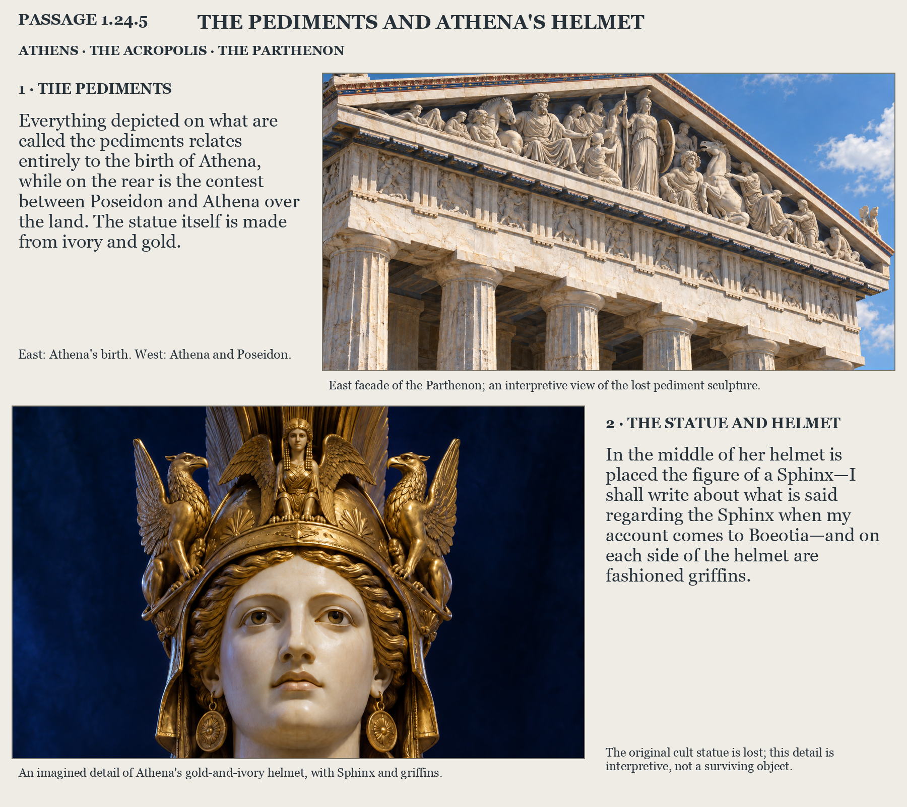 Illustrated page for Pausanias 1.24.5