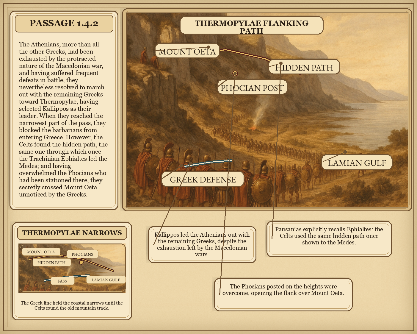 Illustrated page for Pausanias 1.4.2
