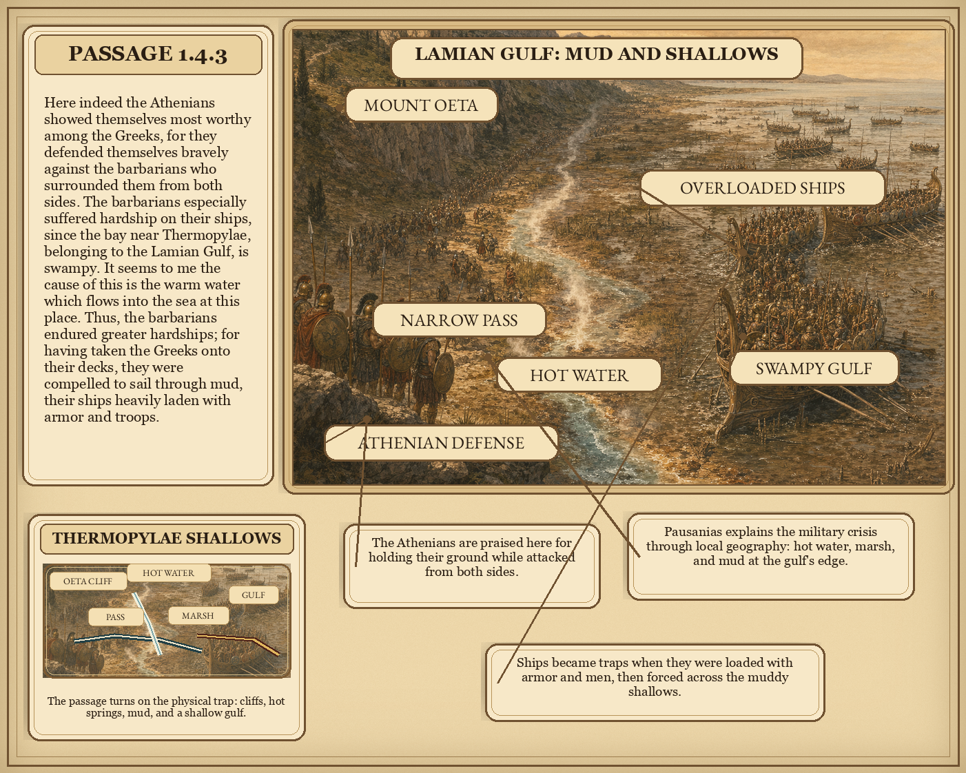 Illustrated page for Pausanias 1.4.3