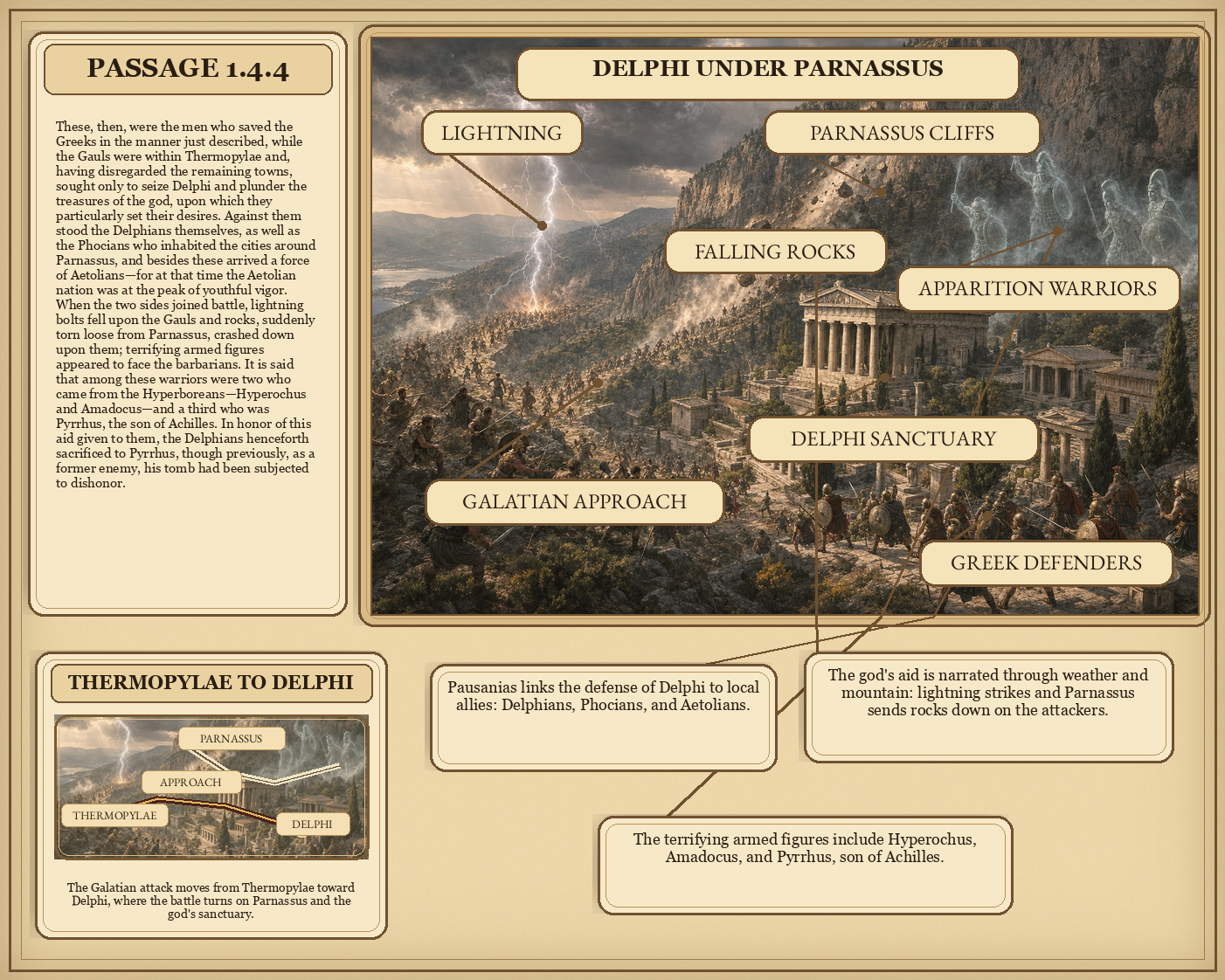 Illustrated page for Pausanias 1.4.4