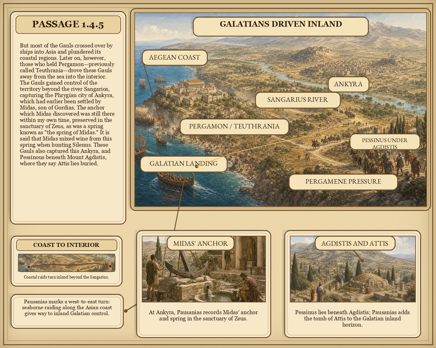 Illustrated page for Pausanias 1.4.5