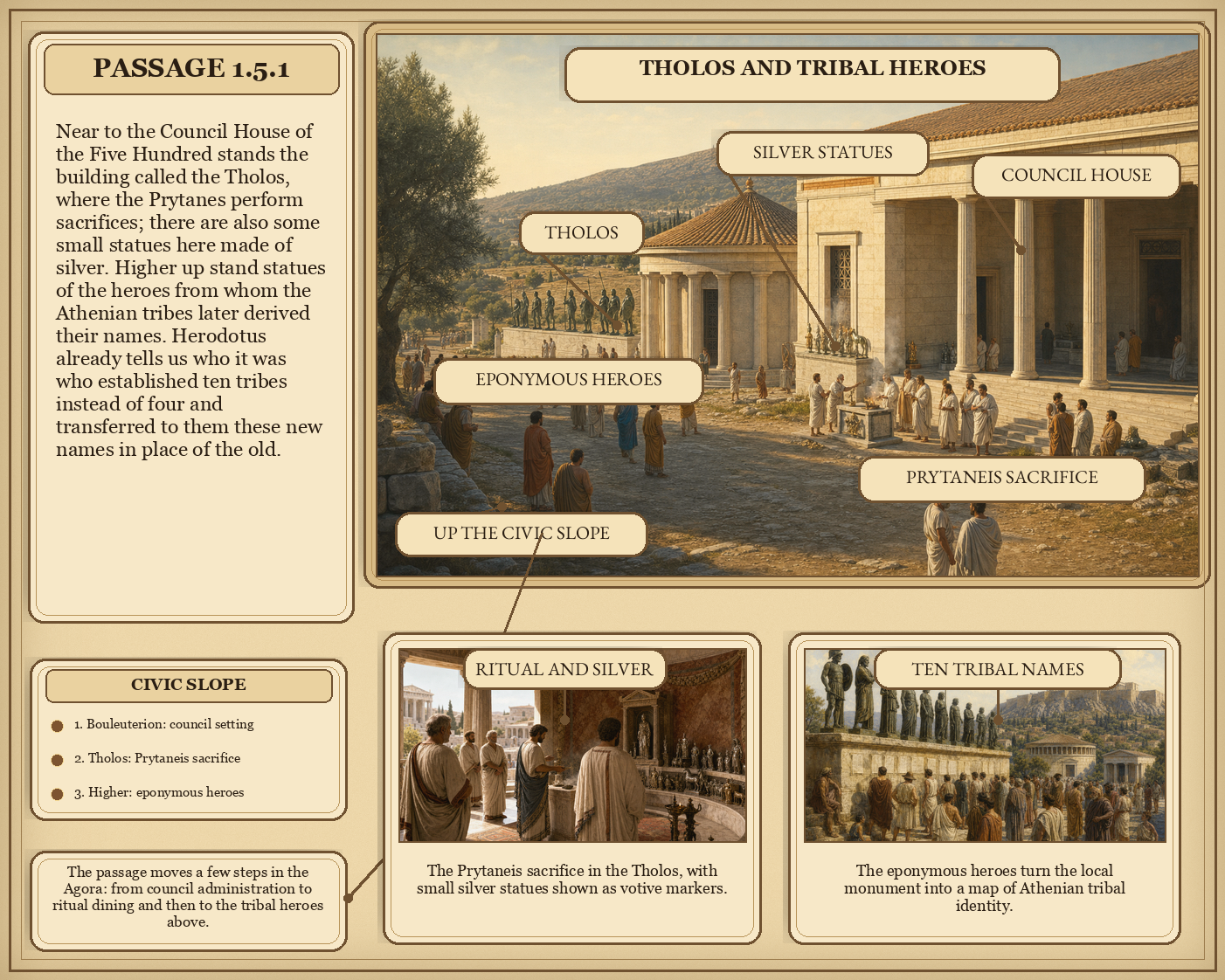 Illustrated page for Pausanias 1.5.1