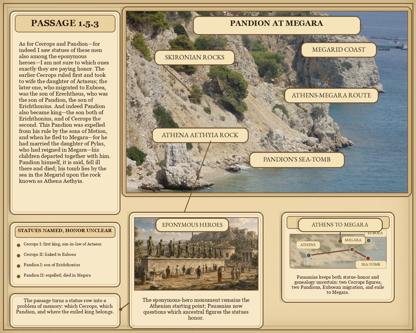 Illustrated page for Pausanias 1.5.3