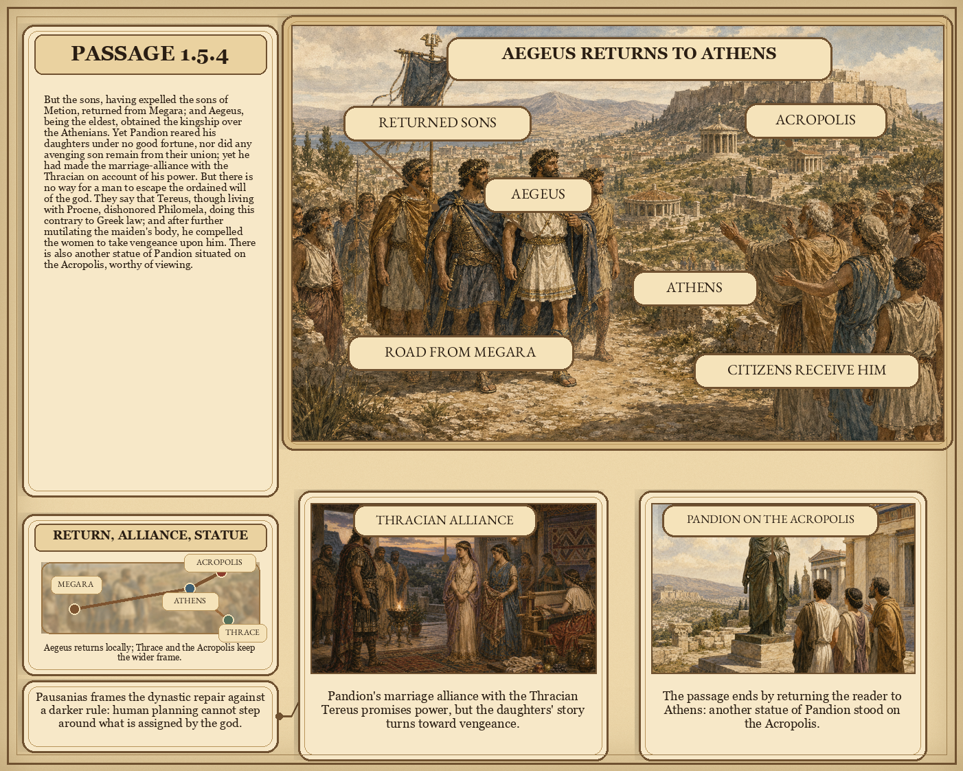 Illustrated page for Pausanias 1.5.4
