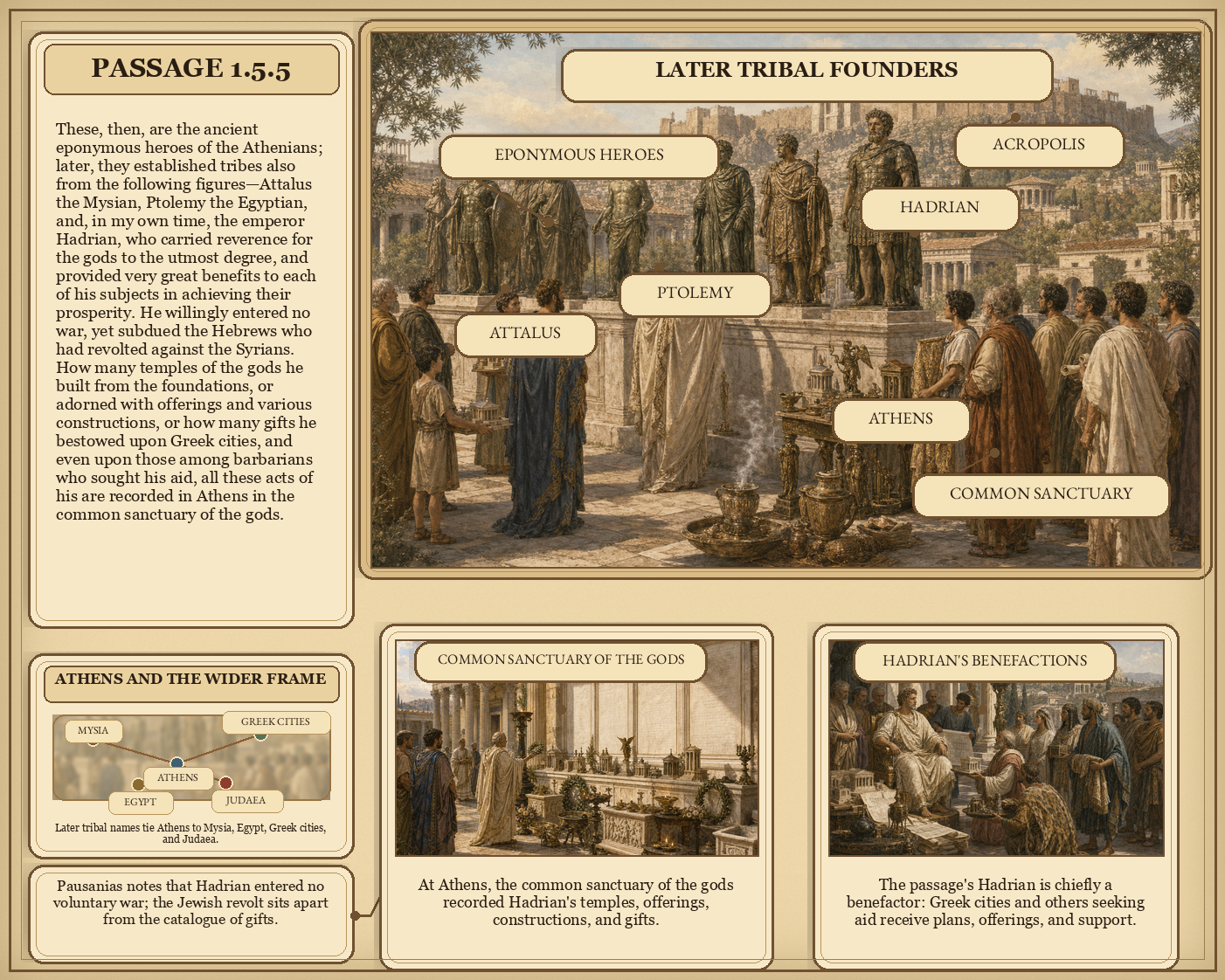 Illustrated page for Pausanias 1.5.5