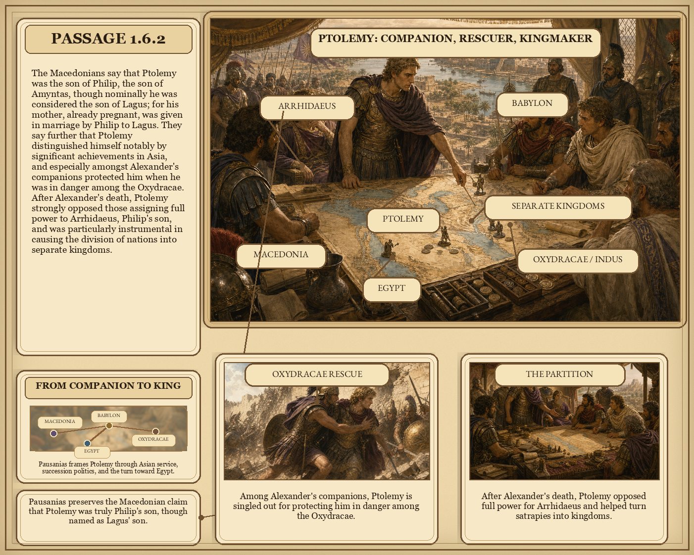 Illustrated page for Pausanias 1.6.2