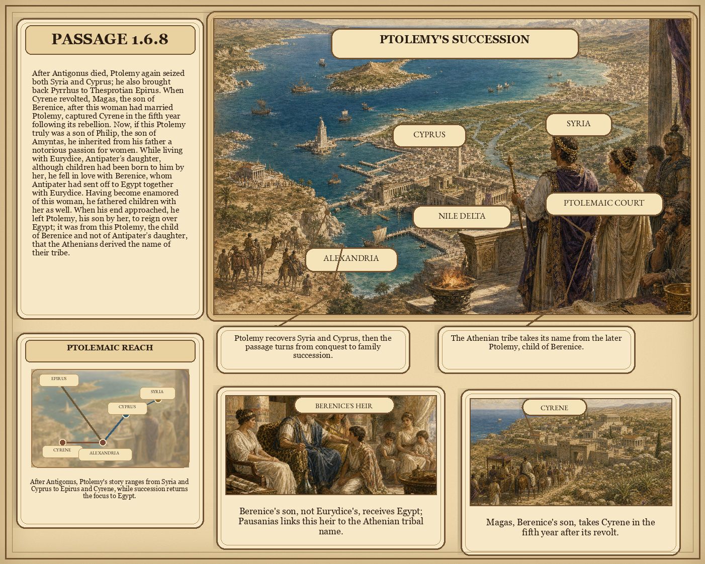 Illustrated page for Pausanias 1.6.8