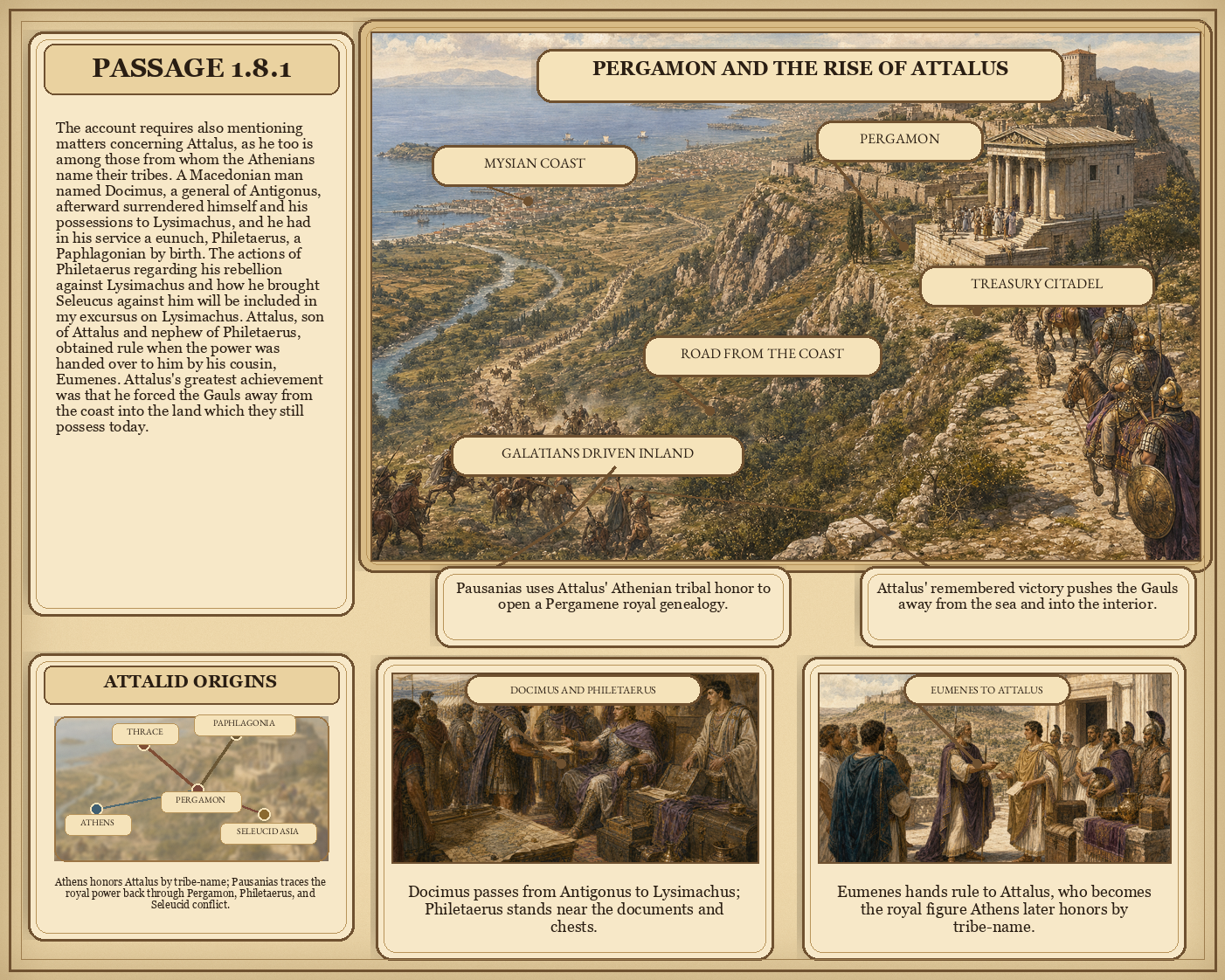 Illustrated page for Pausanias 1.8.1