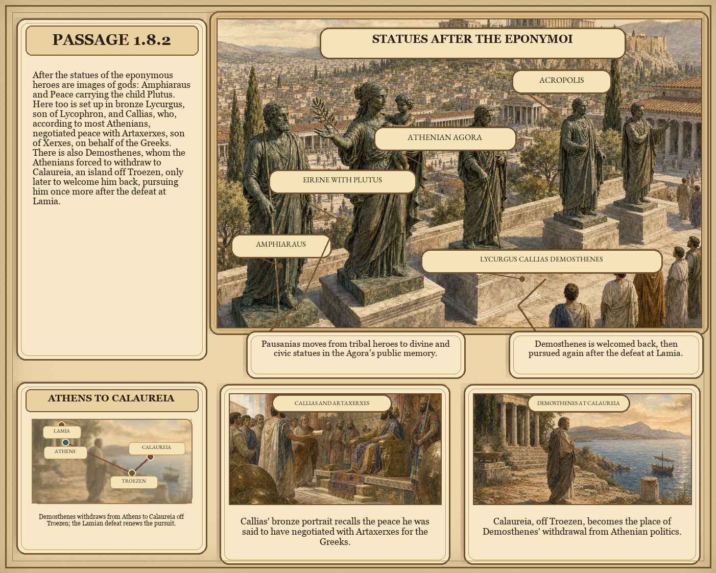 Illustrated page for Pausanias 1.8.2