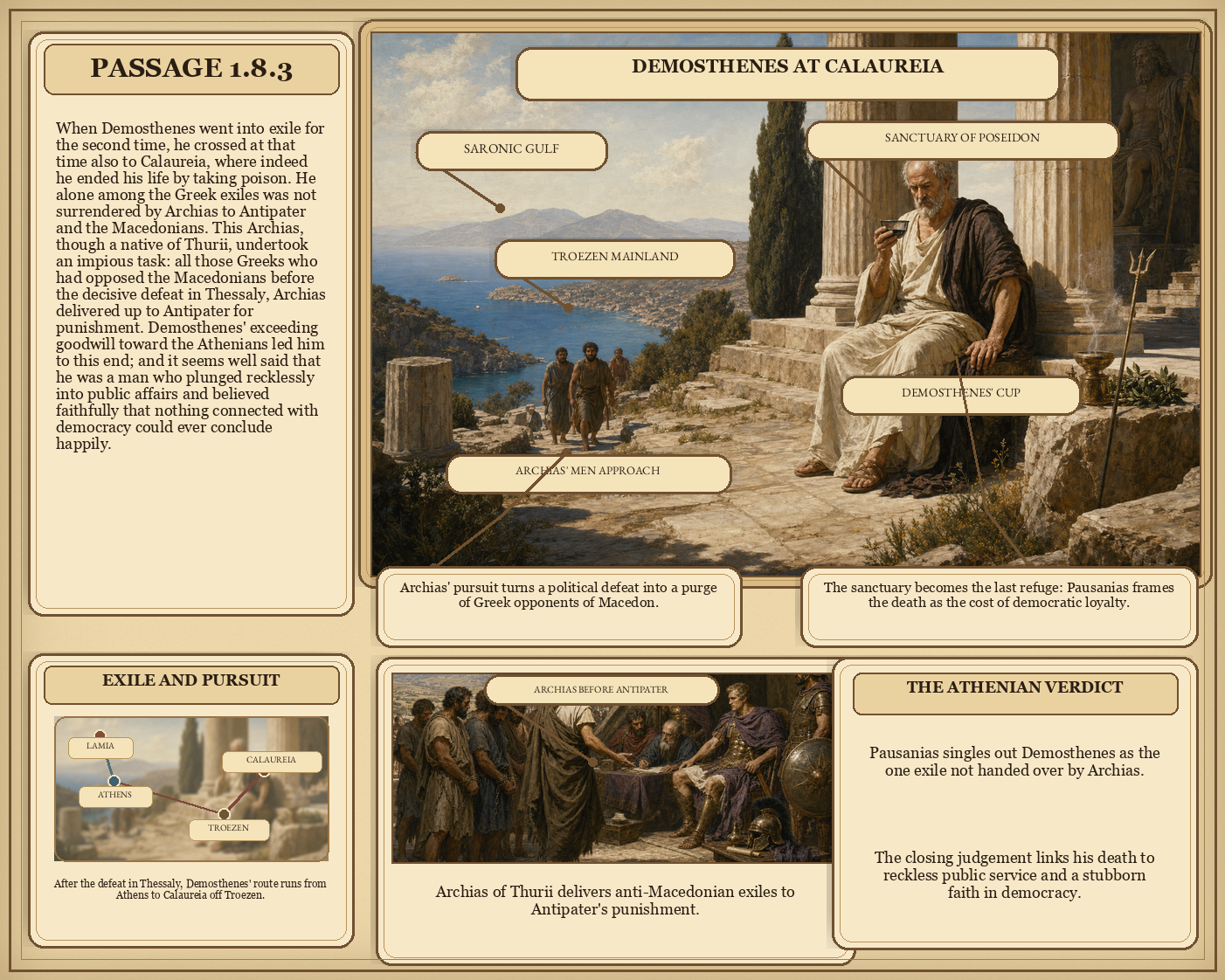 Illustrated page for Pausanias 1.8.3